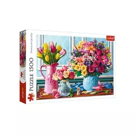 Puzzle with 1500 pieces "Flowers in Vases" Trefl