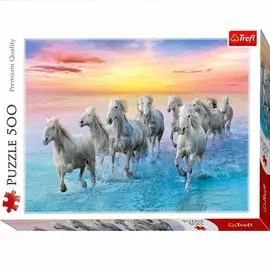 Puzzle with 500 pieces "Galloping white horses" Trefl