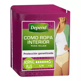 Incontinence Protector Depend Plus S/M (10 uds)