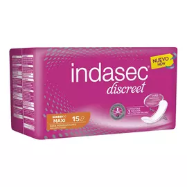 Maxi pads without wings Indasec Discreet (15 uds)