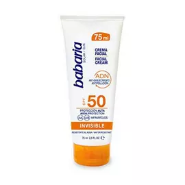 Facial Sun Cream Solar Adn Invisible Babaria Spf 50 (75 ml)
