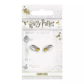Harry Potter Silver Plated Golden Snitch Stud Earrings