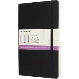 Classic Double Layout Notebook Large Black (soft Cover)