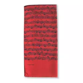 Silk Scarf - Sheet Music Red
