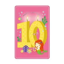 Happy Birthday 10 Girl - Greeting Card