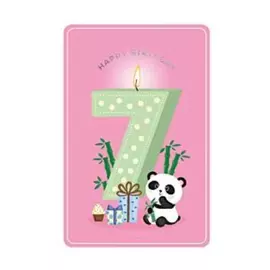 Happy Birthday 7 Girl - Greeting Card