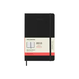 18 Months Daily Large Black Hard 2022-2023 Diary