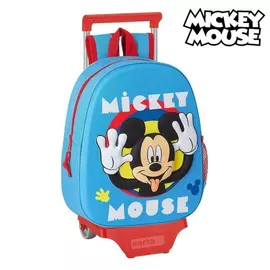 3D School Bag with Wheels 705 Mickey Mouse Clubhouse Light Blue