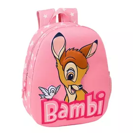 3D School Bag Disney Bambi Pink