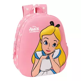 3D School Bag Disney Alice in Wonderland Pink