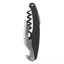 Corkscrew with foil cutter and bottle opener Masterpro Black Stainless steel
