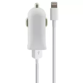 Karikues USB i makinës + MFi i certifikuar me kabllo kontakti Lightning 2.1A E bardhë
