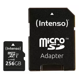 Kartë memorie Micro SD me përshtatës INTENSO 3423492 256 GB E zezë