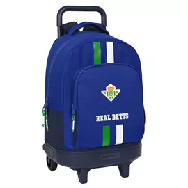 School Rucksack with Wheels Real Betis Balompié Blue (33 x 45 x 22 cm)