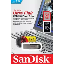 USB 32 GB SanDisk Ultra Flair 3.0 Black [13669]