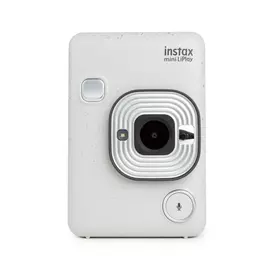 Camera Instax Mini LiPlay Hybrid Instant Stone White HM1