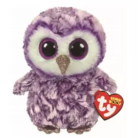 Plush Ty Beanie Boos Moonlight Purple Owl 15cm