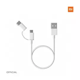 Kabllo Xiaomi Mi 2in1 Micro USB në Type-C USB Bardhë 30cm 15304