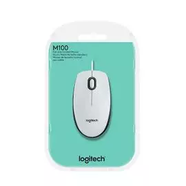 Mouse Logitech M100 Optical Corded White