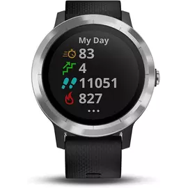 Smart Watch Garmin Vivoactive 3 GPS Silver Hardware/Black Band