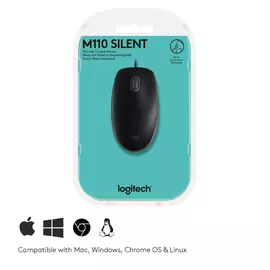 Mouse Logitech B110 Silent Optical Black