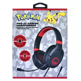 Headphone OTL - Pokemon Pokeball Black and Red Pro G1 Gaming Headphones