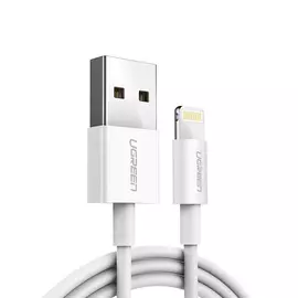 Kabllo Ugreen USB-A te Lightning Charging & Data Sync 2.4A 1m Bardhë 20728