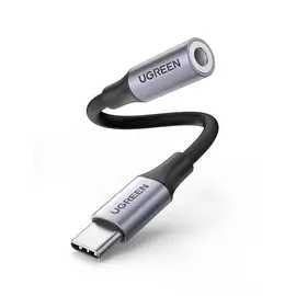 Përshtatës Ugreen USB-C në Jack Femër 3.5mm 10cm E zezë 80154