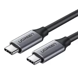 Kabllo Ugreen USB-C 3.1 në USB-C 3.1, Karikim i shpejtë PD 60 vat dhe të dhëna 5 Gbps, 1.5 m, E zezë, 50751