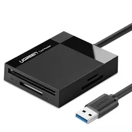 Përshtatës Ugreen 4in1 USB-A 3.0 në 1x CF , 1x SD , 1x MicroSD , 1x MS , 50 cm , E zezë , 30333