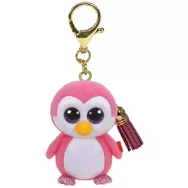 Plush Ty Mini Boos Key Clip Glider Pink Pinguin