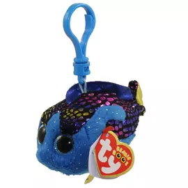 Plush Ty Beanie Boos Key Clip Aqua Blue Fish 8.5cm