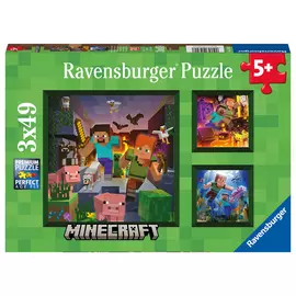 Puzzle Ravensburger Minecraft Biomes 3x 49 copë