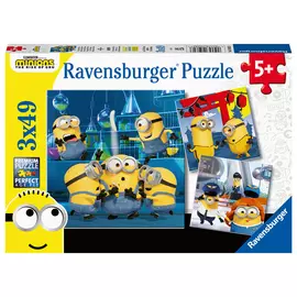 Puzzle Ravensburger Minions 2 The Rise Of Gru 3x 49 copë