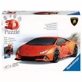 Puzzle Ravensburger 3D Portokalli Lamborghini Huracan 108 copë