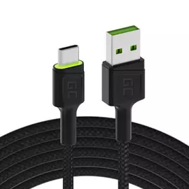 Cable 1.2m , Green Cell USB-A to USB-C