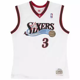 Basketball T-shirt Mitchell & Ness Philadelphia 76ers Allen Iverson White, Size: L