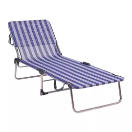 Garden day bed Aluminium Multi-position With handles Striped