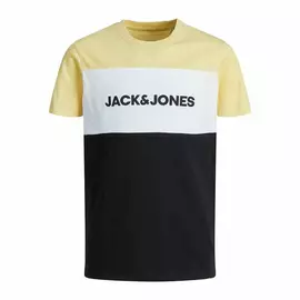 Bluzë për fëmijë me mëngë të shkurtra BLOKING TEE Jack & Jones JNR 12174282 E verdhë