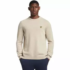 Men’s Sweatshirt without Hood Lyle & Scott V1-Crew Beige, Size: L