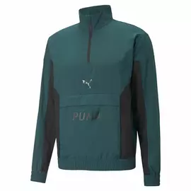 Men’s Sweatshirt without Hood Puma Fit Woven Training Green, Size: L