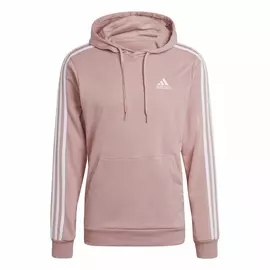 Men’s Hoodie Adidas Essentials Wonder Mauve 3 Stripes Pink, Size: 2XL