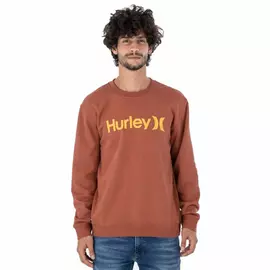 Men’s Sweatshirt without Hood Hurley One&Only Solid Brown, Size: L