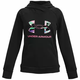 Hooded Sweatshirt for Girls Under Armour Rival Big Logo Black, Size: 10-12 Years