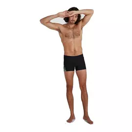 Men’s Bathing Costume Speedo Allover V-Cut Aquashort Black, Size: 32