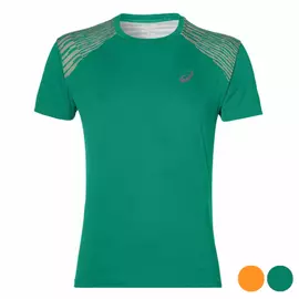 Men’s Short Sleeve T-Shirt Asics fuzeX TEE, Color: Green, Size: S