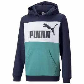 Children’s Hoodie Puma Essential Colorblock Dark blue, Size: 5-6 Years
