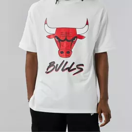Short Sleeve T-Shirt NBA SCRIPT MESH New Era WHIFDR 60284736 White, Size: S