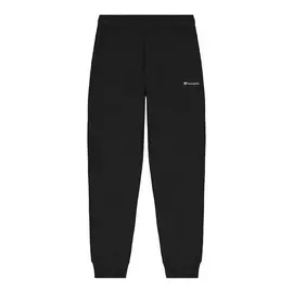 Long Sports Trousers Champion Rib Cuff Logo Black Men, Size: S