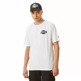 Men’s Short Sleeve T-Shirt New Era Lakers White, Size: L